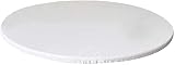 Yikko Mantel redondo antideslizante – 120 cm lavable elástico cubierta de mesa cubierta de poliéster resistente al agua para el hogar, fiestas, cenas de vacaciones o restaurantes (blanco, 120 cm)