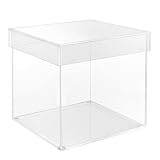 Belle Vous Vitrina Metacrilato 5 Lados — 10 x 10 x 10,5 cm — Expositor Metacrilato para el Hogar, Museo o Bodas — Vitrinas para Colecciones, Joyas y Regalos — Caja Transparente para Figuras