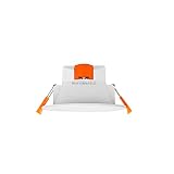 Lampara Plafone Foco LED Empotrable de Techo Downlight LED 10W 900Lm Luz Calida Luz Fria Ajustable antes Instalación para Baño y Cocina Agujero del Techo Ø90-105mm Pack de 1 de Enuotek