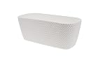 Prosperplast Maceta Rectangular 7,4L Splofy de plastico en Color Blanco, 39,7 (Largo) x 18 (Ancho) x 14,5 (Alto) cms