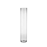 LOLAhome Jarrón de pie Moderno Transparente de Cristal para salón Basic