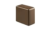 Poly Pool PP0219.3 - Caja cuadrada de derivación, de pared, para canales 20 x 10 mm, 20 x 15 mm, 30 x 15 mm, 40 x 20 mm, dimensiones externas 67 x 67 x 32 mm, marrón