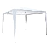 7H SEVEN HOUSE Gazebo Cenador Metálico con Tela Waterproof Blanco 295x295x245cm 7house