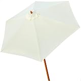 Aktive - Parasol hexagonal Garden 3 metros - Mástil de madera 48 mm - Color vainilla (ColorBaby 53863)