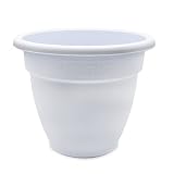 CABLEPELADO Macetero rendondo de plastico 60 cm Blanco