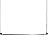 Craftwerk11 Raw - Perchero colgante de tubo de metal con cuerda de vela para colgar en el techo, estilo vintage industrial, sin revestimiento, altura regulable (57 cm)