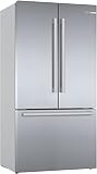 Bosch KFF96PIEP Serie 8 French Door - Frigorífico con puerta francesa, E / 183 x 90,5 cm/Inox-antifingerprint / 402 L / 171 L congelador VitaFresh Pro/Filtro AirFresh/Home Connect