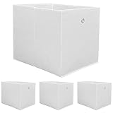 DuneDesign 4 Cajas de Almacenamiento para Kallax - 33x38x33 Cestas de Tela con Asa - Cubo Plegable