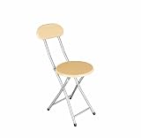 Silla Plegable DE Metal con Madera Y ESPALDAR Cocina JARDÍN SALÓN Bar Taburete