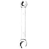 Vogueing Tool Llave de tubo de freno de 24 x 27 mm, llave de anillo abierto, métrica, de doble extremo, para difícil de alcanzar, espacio confinado