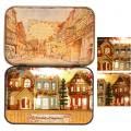 JUnYuKj Casa de Muñecas Modelo DIY Casa de Muñecas en Miniatura Kits Interesante Y Importante Caja de Madera de Teatro de Juguete Electrónico de Regalo para Niños (T- 006)