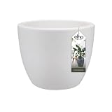 Elho Pure Soft Round 60 - Macetero por Interior Y Exterior - Ø 59 x H 44.5 - White