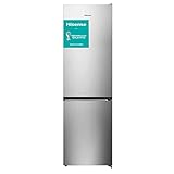 Hisense RB438N4EC3 - Frigorífico Combi No Frost, Acabado Inox, Capacidad Neta 334 L, 2 Metros de Alto, Compresor Inverter, Cajón 0°, Botellero cromado, Silencioso 38 dBA