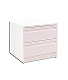 Cajonera para Armario, Completamente Montada, Frente Postformado, Color Blanco, 40 cm Ancho x 40 cm Fondo - 2 Cajones 16 cm. Alto 40,8 cm.