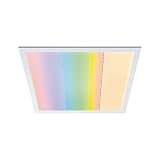 Paulmann Panel LED 79809, 595 x 295 mm, RGBW, Smart Home Zigbee, Cuadrado, Incluye 1 Regulable W, Color Blanco Mate, lámpara de Techo de Metal para salón, 2700 K, Amaris 595x295mm 35 Watt