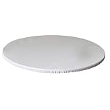 Fenteer El Paño De La Cubierta De La Redonda Se Ajusta A Las Mesas Redondas De 44-48 Pulgadas Mantel Impermeable - Blanco, 120cm máximo