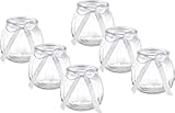 Casavetro - 12 x florero de Lazo Blanco o Rosa portavelas de Mesa Decorativo Jarrón portavelas para Velas de té Set Vasos,