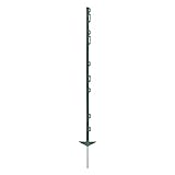VOSS.farming 20x Poste para Pastor eléctrico Farm 125', Largo 125cm, 9 Ojales, Verde