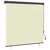 vidaXL Estor Enrollable de Exterior Persiana Toldo Vertical de Jardín Balcón Porche Pantallas de Privacidad Sombra 160x250cm Crema