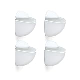 REI | 4 Soportes Regulables Metal de Zamak para Estanterías de Cristal | Estilo Moderno | Fácil Instalación a la Pared con Tornillos y Tacos | Incluye Tornillería | Medidas: 55x40x25mm