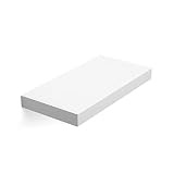VASAGLE Estante Flotante, Estante de Pared para Libros, Fotos, Decoraciones, 40 x 20 x 3,8 cm, MDF, para salón, Cocina, Pasillo, Dormitorio, baño, Blanco LWS24WT