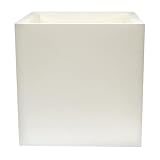 Wellhome Top garden DANI MACETERO DE POLIETILENO POR ROTOMOLDEO BLANCO 50x50 CM