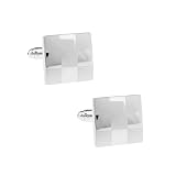 Lieson Gemelos para hombre, gemelos para hombre, diseño de celosía de boda, gemelos para marido, Cobre