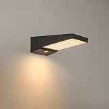 Lámpara De Pared Solar Para Exteriores, HLFVLITE Aplique De Pared Solar De Aluminio Con Sensor De Movimiento PIR, IP54 Luz Inalámbrica, Accesorio De Linterna Exterior Para Valla De Jardín, Patio