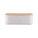 Bodum 11740-913 Caja pequeña de pan, plástico, madera, 19.39 x 29.4 x 10.7 cm, blanco, pequeño