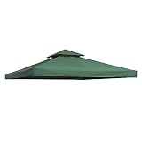 HOMCOM Outsunny Techo de Reemplazo 3X3 Metros para Carpa Pabellon Toldo Eventos y Bodas Verde Esmeralda