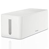 Hama - Caja de cables Maxi, 40 x 15.5 x 13.8 cm, con pies de goma, blanca