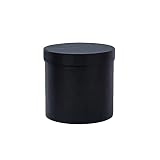 MZY118 Cajas de Sombreros de Flores Forradas portátiles, Caja de cartón de Flores Redondas, Cajas de Sombreros de Flores de floristería Caja de Regalo(Black)
