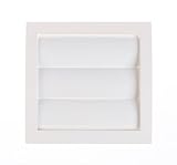 Blanco Ø 100mm Rejilla de Ventilación con Láminas Tipo Persiana. Rejilla Cuadrado con Brida para Tubos de Ventilacion y Mosquitera, de Plastico ABS