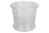 Maceta Transparente Modelo Orquidea |Dimensiones 19x16.5 cm + Plato 16 cm | Venta Unitaria