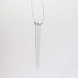 INNA-Glas Florero - Tubo de Cristal Milo con Alambre, Transparente, 19cm, Ø 2cm - Jarroncito Decorativo - Recipiente de Vidrio