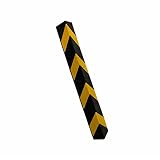 Protector Columnas Garaje Protector de Goma Reflectante Protector Parachoques para Pared o Esquina Garaje Protector Pilares Franjas Amarillas y Negras Pared (Size:800*100*100*6mm,Color:Amarillo negro)