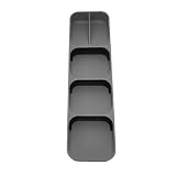 Organizador de cubiertos para cocina, cubertero antideslizante para cajon, bandeja de cubiertos compacta, porta cubiertos resistente