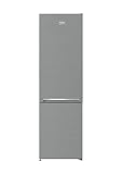 Beko RCSA300K30SN - Nevera y congelador (3 cajones, 38 dB, aspecto de acero inoxidable)