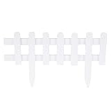 XIANGE100-SHOP Vallas Decorativas 6 PCS Cerca de Madera al Aire Libre Cerca carbonizada Jardín Sólido Cerca de Madera Césped Edificio Edición Fenc El jardín Parque Cerca de Animales (Color : White)