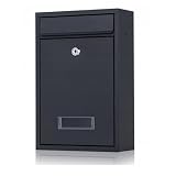 Virone Bali Buzon Exterior de Acero Galvanizado con Placa De Identificación y Llave (antracita)