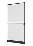 Windhager Tensor Expert, mosquitera Marco de Aluminio para Puertas, acortable Individualmente, 100 x 210 cm, Antracita, 03903