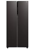 Midea MDRS619FGF28 - Frigorífico Americano Combi Negro No Frost - Side by Side - Capacidad 271L + Congelador Vertical 189L - Alto:177,5cm - Ancho:83,5cm - Tech PT Fresh, Twin Control & Alerts