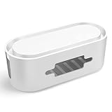 Gozlu Caja Organizadora de Cables, Organizador para Regletas de Enchufes y Recoge Cable, Solución de Gestión de Cables Sencilla, Gris Claro