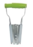Plantador de bulbos 23,5 cm Planta Bulbos metálico antioxidante de jardín ,empuñadura móvil automático