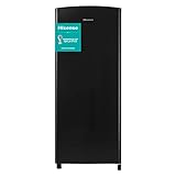 Hisense RR220D4ABF Frigorífico Una Puerta, Botellero Cromado, estantes XXL, 164 L de capacidad neta, 128 cm alto, Silencioso 40dBA, Color Negro