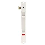 amig - Cierre de Embutir para Ventanas y Puertas Correderas de Aluminio Mod.3650, Cerradura de Gancho para Empotrar, De Aluminio Acabado en Blanco, Medidas: 174 x 23 mm