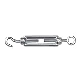 amig - Tensor de Anilla y Gancho de Cuerpo Roscado Mod. 30115 de Acero Zincado, Perfecto para Tensar Cables Metálicos o Alambres, Toldos, Lonas o Velas, Multicolor, Medida: Tornillo M5 x 70 mm