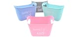 Cestas Almacenaje Pequeñas Colores Pastel X 4. Organizadoras Baño, Cocina, Despensa, Nevera, Juguetes, Maquillaje, Limpieza. Cajas Organizadoras Decorativas, Divertidas y Practicas (Rectangular)