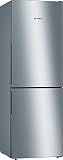Bosch Electroménager Bosch KGV33VLEAS – Frigorífico con congelador bajo, colocación Libre, 288 l, Frio Mezclado, 60 x 176 cm, Acero Inoxidable, Aluminio, Blanco