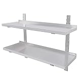 Estantes de Pared Acero Inoxidable 2 Unidades para Cocina Comercial, Cafetería, Bar, Restaurante y Taller Resistentes a la corrosión（Dos tamaños Disponibles） (100x32x55cm)